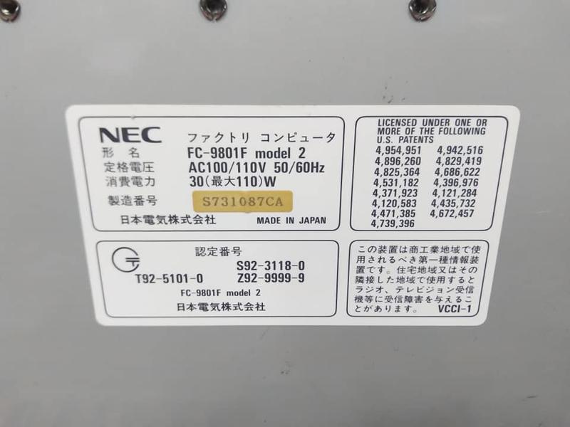 NEC FC-9801S ファクトリーコンピュータ 32ビットCPU NEC FC-9801F
